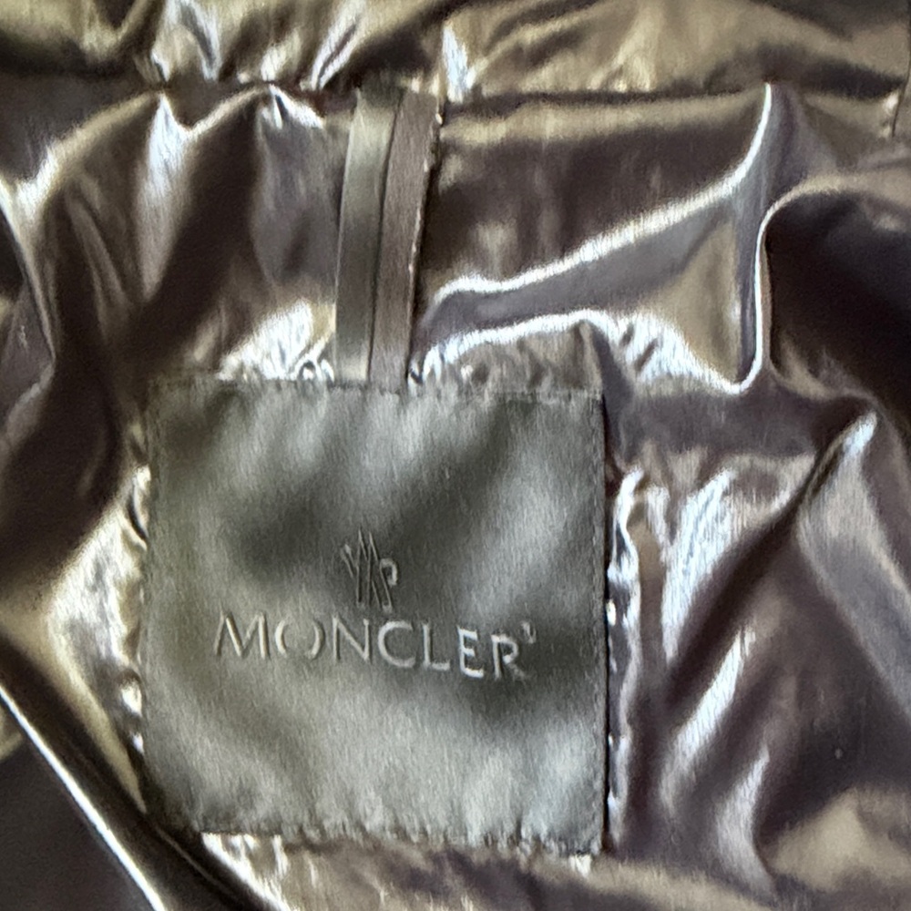 Women’s Herbe Moncler Black Hooded Puffer Jacket size Moncler 2 - Picture 10 of 12